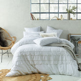 Accessorize Tassel white quilt cover, king size.