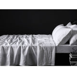 White linen sheet, king size.