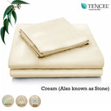 Cream cotton blend sheet, single size, eco friendly.