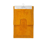 Cotton bath mat, 2 pce, reversible, so either side can face up.