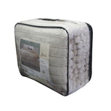 Jane Barrington Arna Natural 3 Pcs Channel Faux Bunny Fur Comforter Set King
