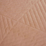 J.Elliot Home Merida Clay Pink Velvet Quilted Coverlet Set Queen/King