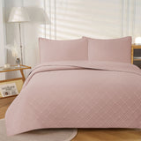 Blush reversible coverlet, queen size, reversible, so either side can face up.