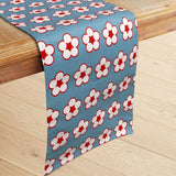 IDC Homewares Bud blue cotton table runner.