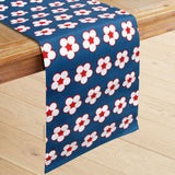 IDC Homewares Bud navy cotton table runner.