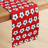 IDC Homewares Bud red cotton table runner.