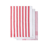 IDC Homewares red cotton tea towels, set of 3.