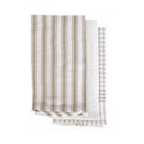 IDC Homewares taupe cotton tea towels, set of 3.