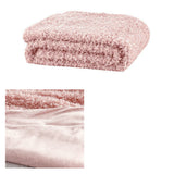 J.Elliot Home Lyla Faux Sheep Fur Throw Rug Peach.