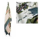 J.Elliot Home Zella Cotton Throw Rug Green Multi.