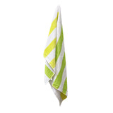 Green cotton reversible beach towel, 76 x 152 cm.
