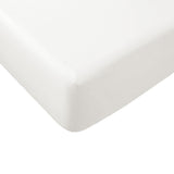 Ivory polyester fitted sheet, 33cm, double size.