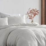 Ardor Avena White Textured Floral Jacquard Quilt Cover Set Queen