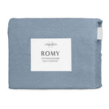 Algodon Romy Blue Cotton Jacquard Quilt Cover Set King