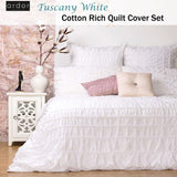 Ardor Tuscany White Quilt Cover Set QUEEN