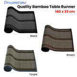 Dreamtime Bamboo Table Runner 140 x 33cm Taupe