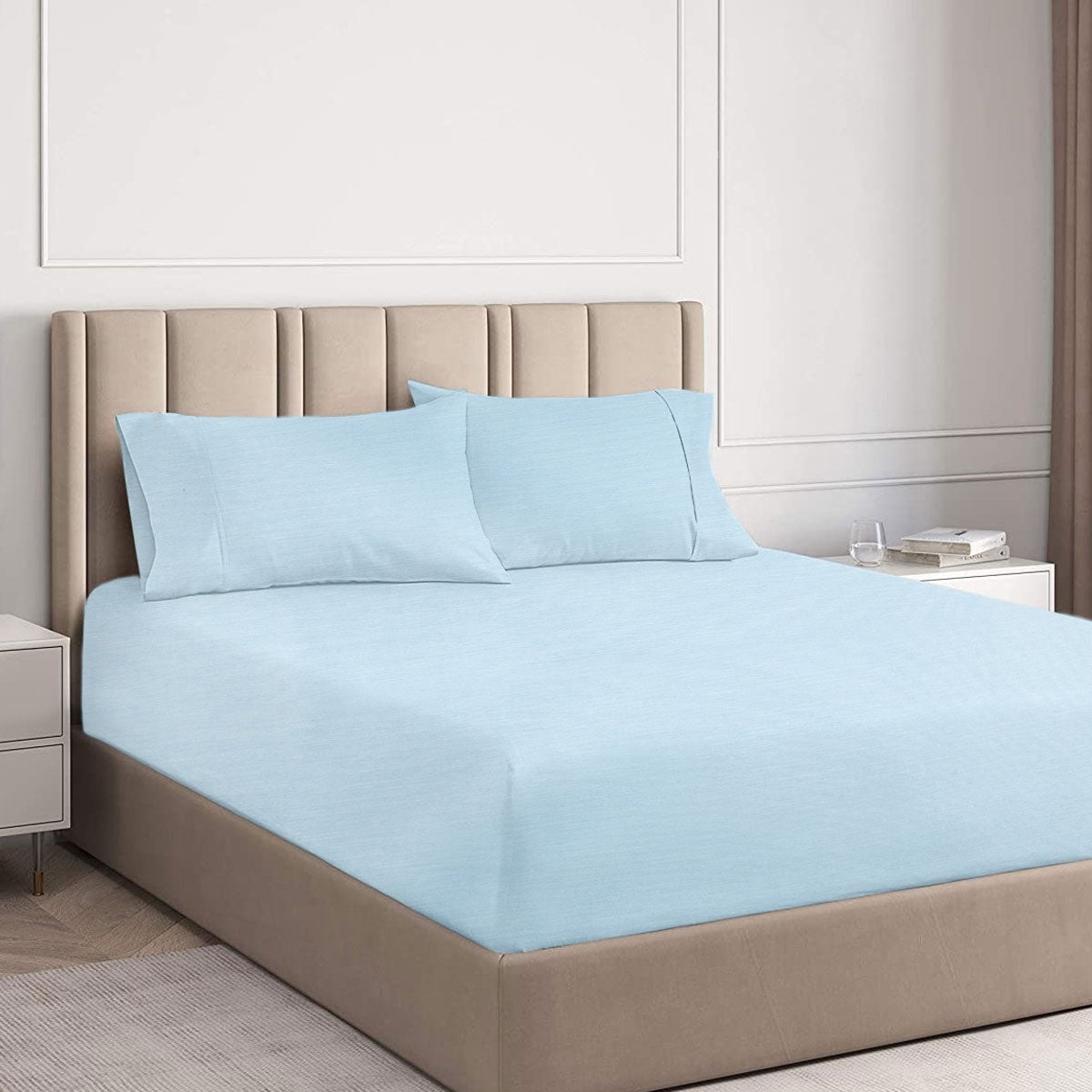 Ramesses Steel Blue 2000TC Cooling Bamboo Combo Set Queen