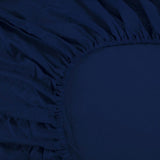 Ramesses 1000TC Linen Bamboo Fitted Sheet Combo Set Deep Blue King