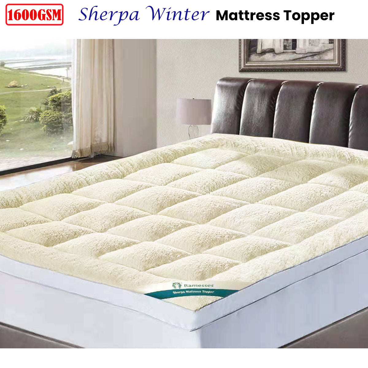 Ramesses 1600GSM Sherpa Winter Mattress Topper Single - View 2