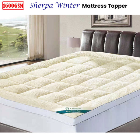 Ramesses 1600GSM Sherpa Winter Mattress Topper Single - View 2