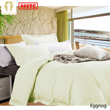 Ramesses Bamboo Cotton Quilt Cover Set Eggnog Queen
