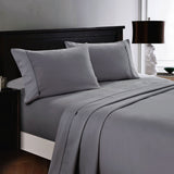 Charcoal cotton rich sheet, king single size.