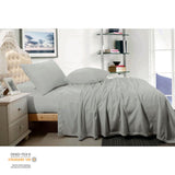 Shangri La Cashmere Touch Micro Flannelette Sheet Set Grey Single