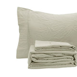 Ramesses Oatmeal Pebble Wash Linen Look Alternative Sheet Set Single