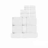 Kingtex 550gsm Cotton 7 Pce Towel Set White.