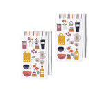 Ladelle yellow cotton kitchen towels, set of 4.