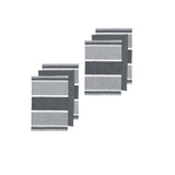 Ladelle grey cotton kitchen towels, set of 6.