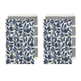 Ladelle navy cotton kitchen towels, set of 4.