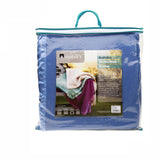 Alastairs blue merino wool blanket, queen size.