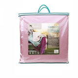 Alastairs pink merino wool blanket, king size.
