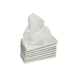 Rans Lollipop white cotton napkins, set of 8.