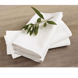 Rans Hemstitch white cotton napkins, set of 4.
