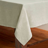Rans beige cotton round table linen, 180 cm.