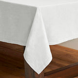 Rans white cotton tablecloth, 160 x 420 cm.