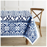Rans Vintage cotton tablecloth indigo, 4 cm.