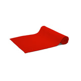 Red cotton ribbed runner.
