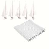 White cotton tea towels, 50x70 cm, set of 6.