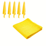 Yellow cotton tea towels, 50x70 cm, set of 6.