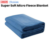 Jason  400GSM Super Soft Micro Fleece Blanket Denim Queen