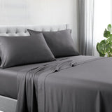 Charcoal cotton rich bed sheets, queen size.
