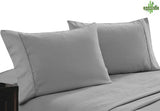 Silver bamboo cotton pillowcase, twin pack.
