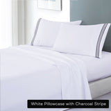 Charcoal microfibre bed sheets, king size.