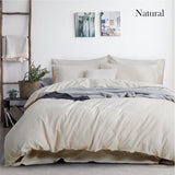 luxurious linen cotton quilt cover set queen natural.