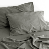 Grey cotton sheet, queen size.