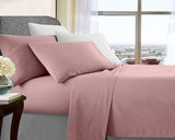 Rose gold microfibre bed sheets, king size.