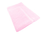 Pink cotton bath mat.